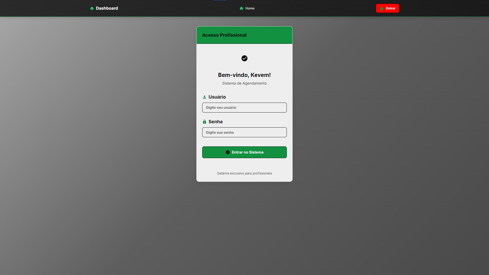 Tela de Login
